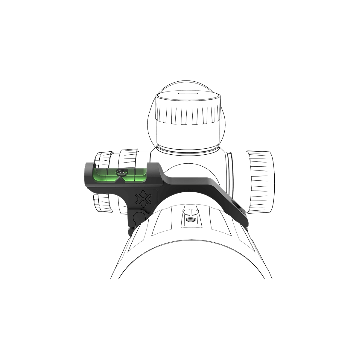 30 mm nobīdīts burbuļlīmeņrādis šautenes tēmēkļam