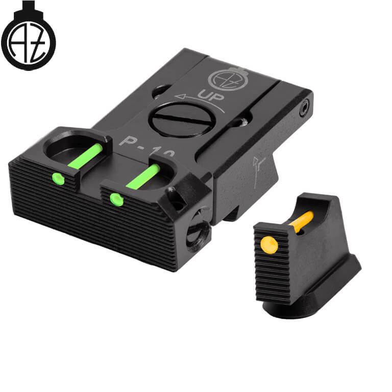 CZ P-10 regulējami mehāniskie tēmēkļi | šķiedru optika B