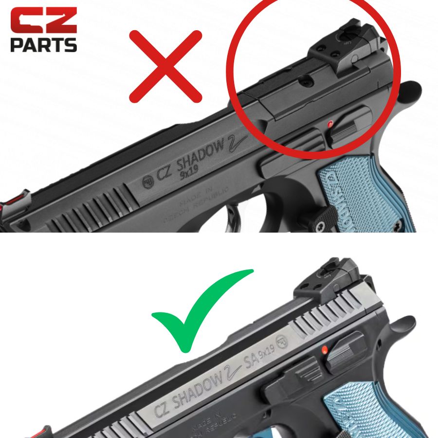 CZ Shadow 2, CZ 75 SP-01 Shadow kolimatora stiprinājums | Trijicon RMR footprint