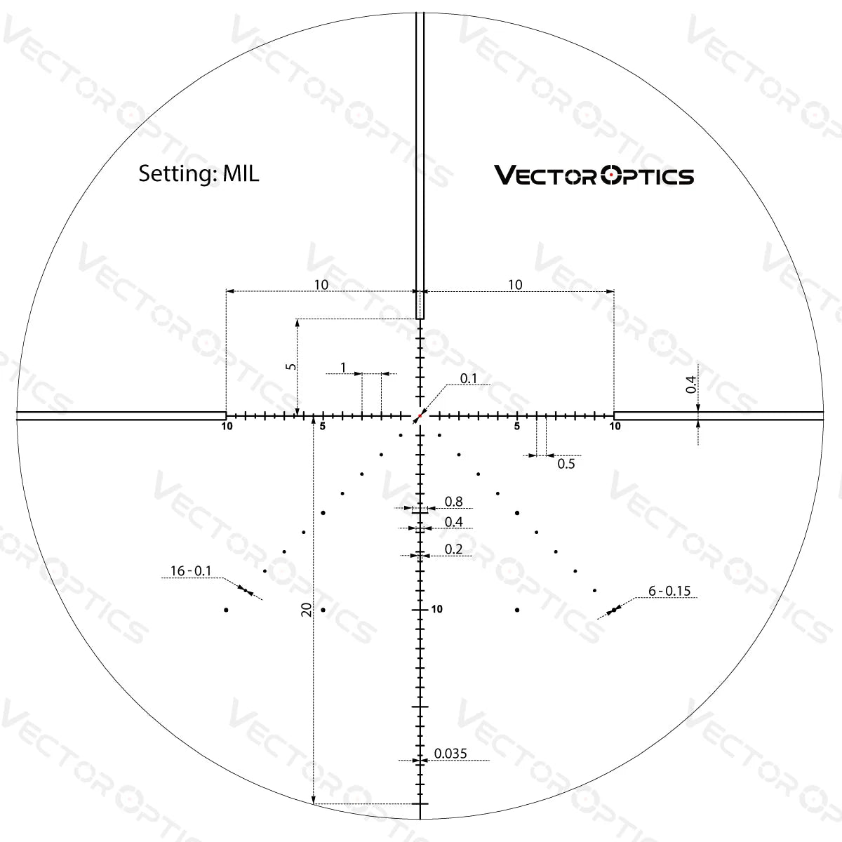 Vector Optics Veyron 6-24x44 IR First Focal Plane apgaismots tēmēklis Vector Optics