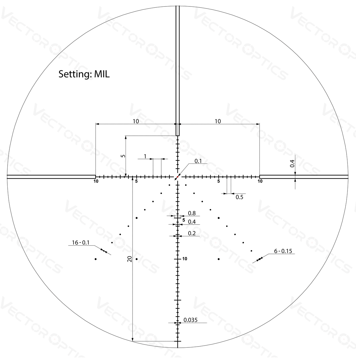 Vector Optics Veyron 4-16x44 IR First Focal Plane apgaismots tēmēklis Vector Optics