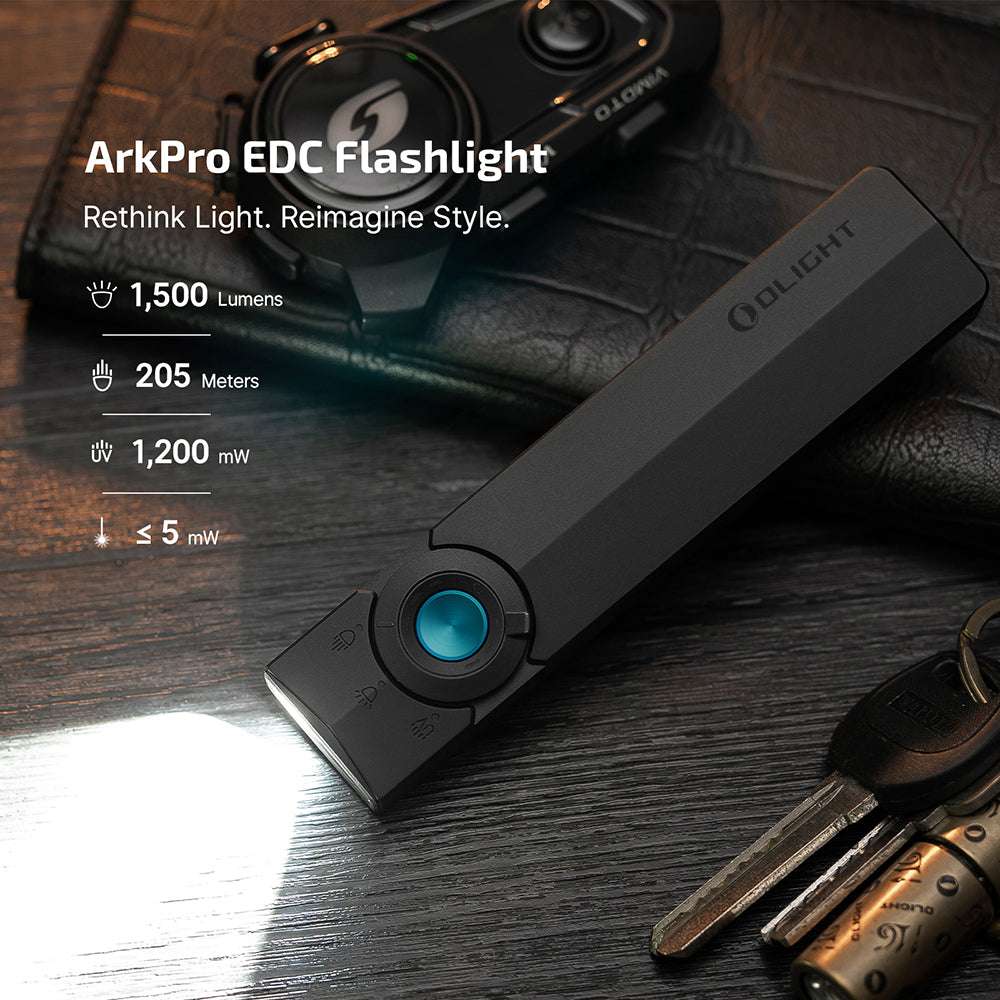 Olight ArkPro | plakans 4-in-1 EDC lukturis | 1.500 lm