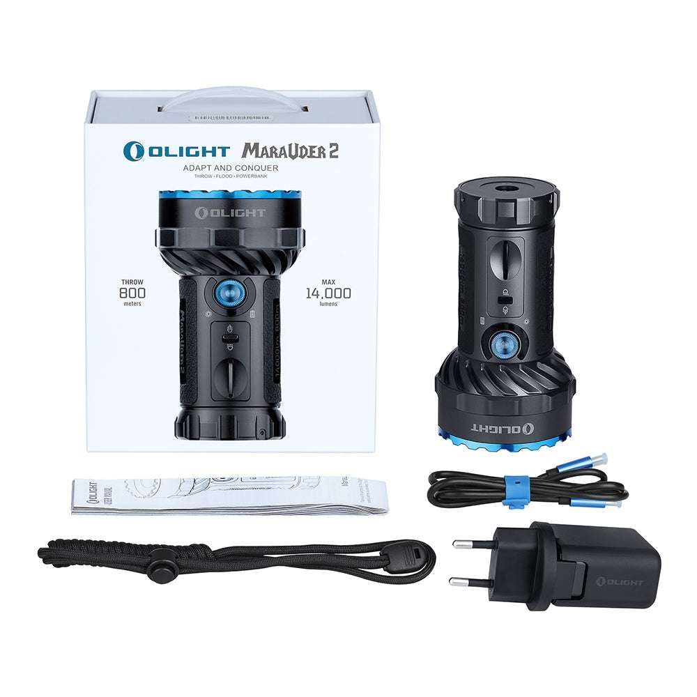 Olight Marauder 2 | īpaši jaudīgs uzlādējams lukturis | 14.000 lm