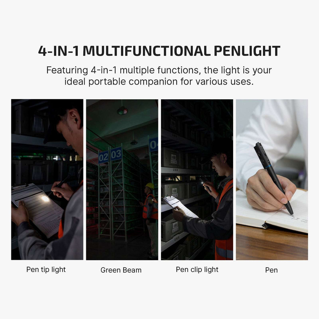 Olight O'Pen 3 | daudzfunkcionāls pildspalvas lukturis | 120 lm + zaļš lāzers