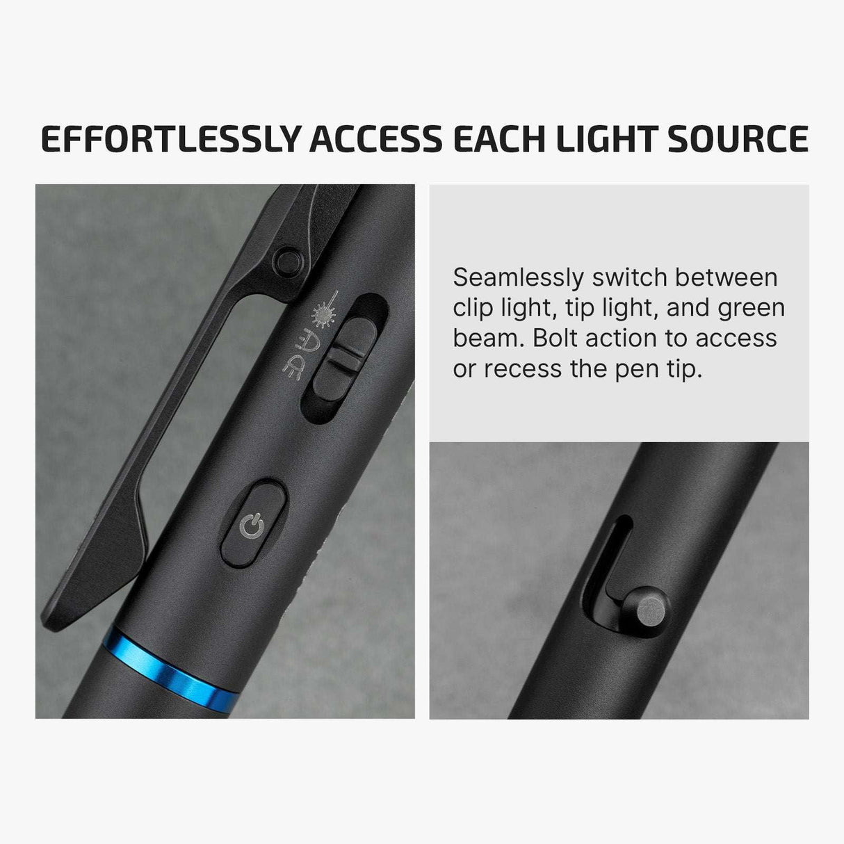 Olight O'Pen 3 | daudzfunkcionāls pildspalvas lukturis | 120 lm + zaļš lāzers