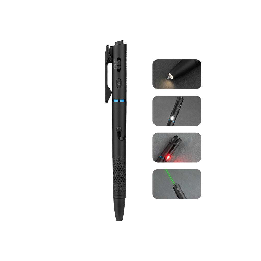 Olight O'Pen 3 | daudzfunkcionāls pildspalvas lukturis | 120 lm + zaļš lāzers