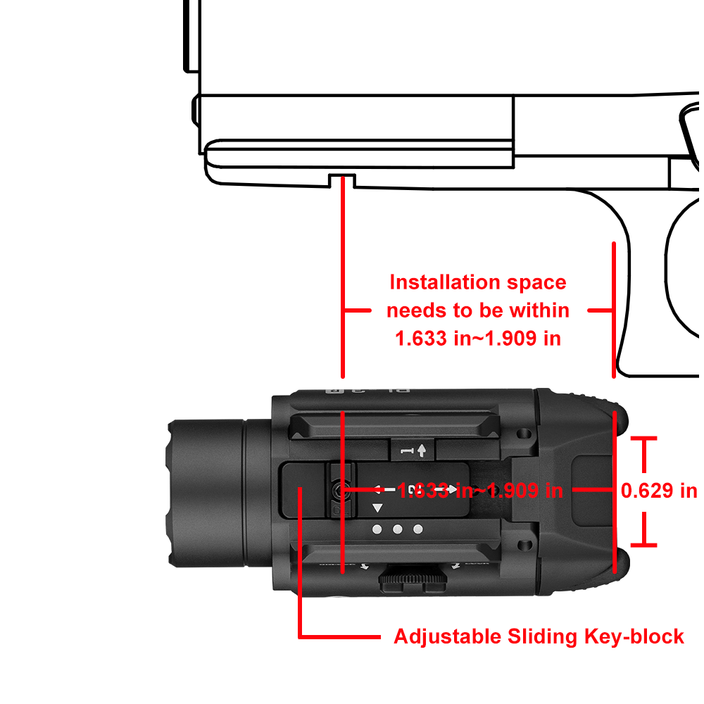 Olight PL-3R Valkyrie | pistoles lukturis | 1.500 lm