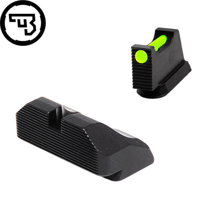 CZ P-10 Optics Ready mehānisko tēmēkļu komplekts ar šķiedru optiku | CZ