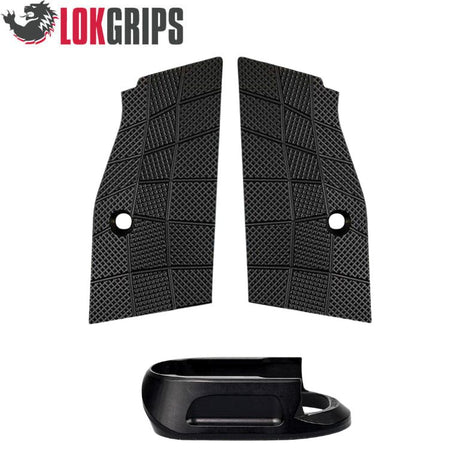 CZ Shadow 2 Compact & Carry īsas alu roktura uzlikas & alu magwell | Gridlok_melns