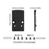 Footprint adapteris | no Trijicon RMR uz Shield RMSc & K-series footprint