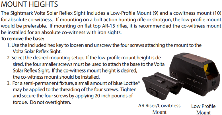 Sightmark Volta Solar kolimators