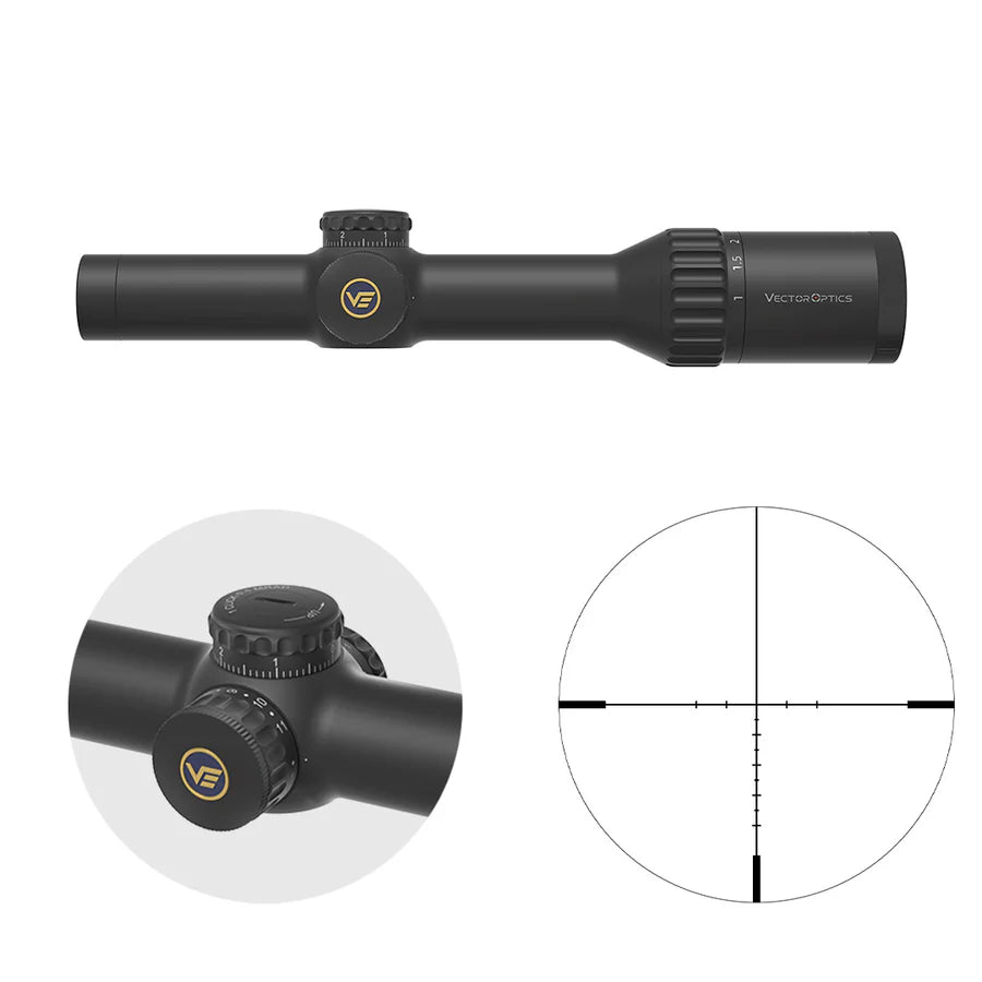 Vector Optics Continental 1-10x24i ED Fiber tālkotēklis