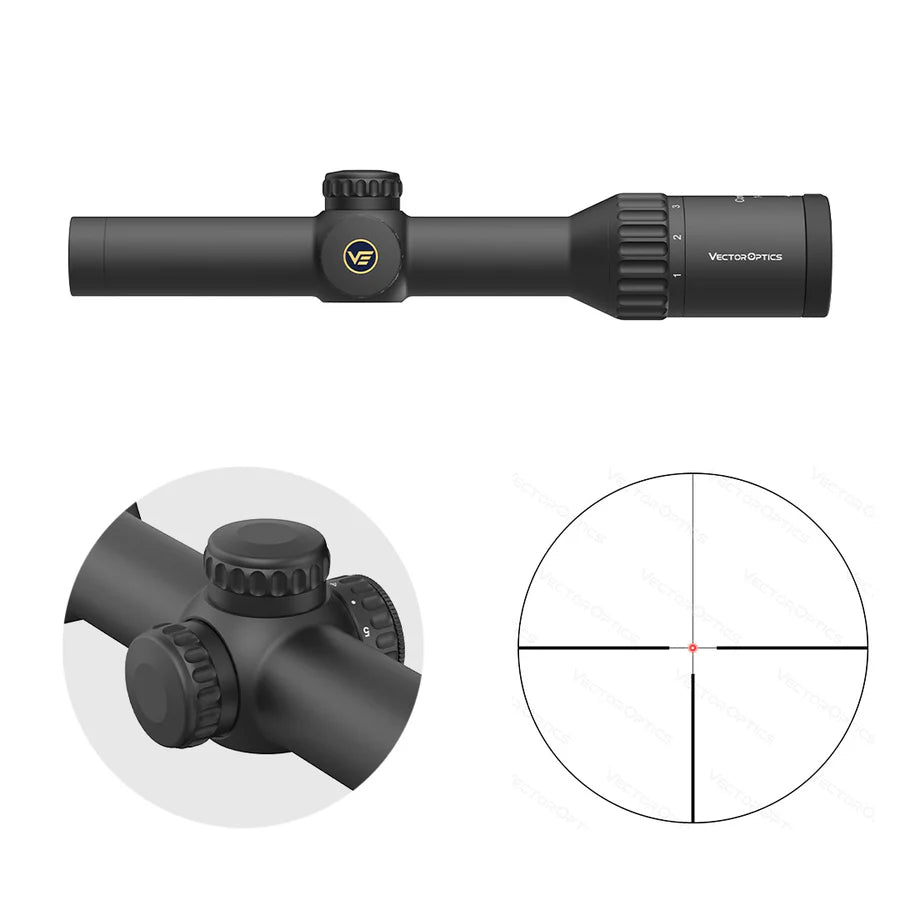 Vector Optics Continental x6 1-6x24 Fiber tālskatis
