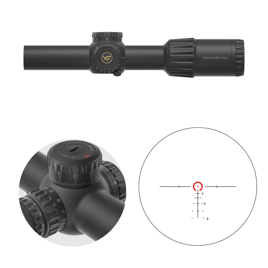 Vector Optics TAURON 1-6x24 SFP optiskais tēmēklis