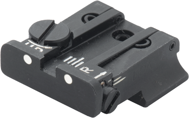 CZ 75B CZ P-01 CZ 75 SP-01 regulējams aizmugurējais tēmēklis | balti punkti