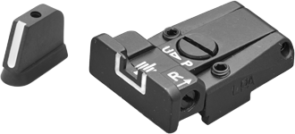 CZ P-07 CZ P-09 regulējami mehāniskie tēmēkļi | baltas līnijas