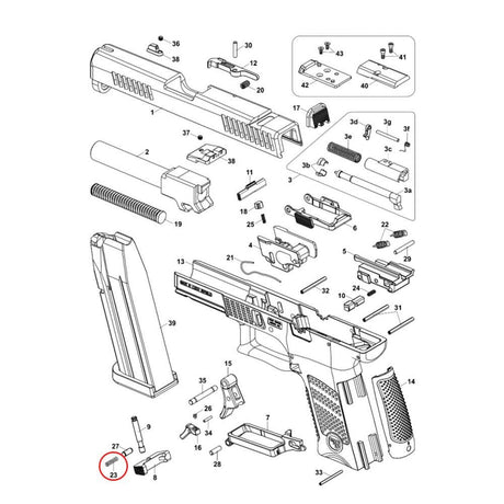 CZ P-10 magazīna aiztures atspere