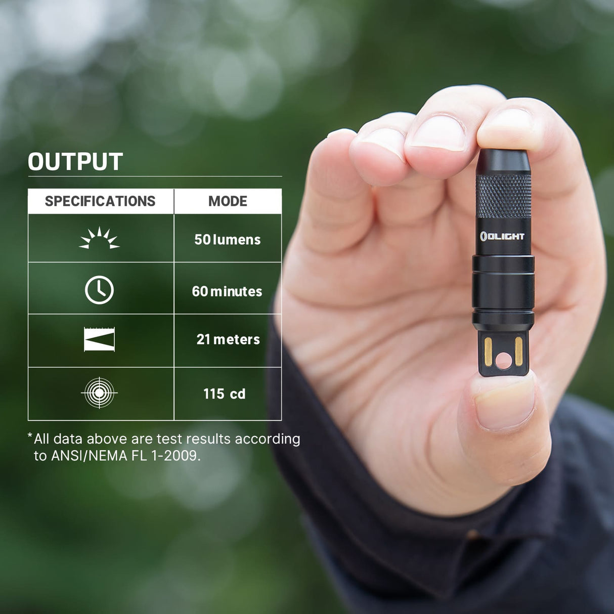 Olight imini 2 | mini uzlādējams atslēgu piekariņa lukturis | 50 lm