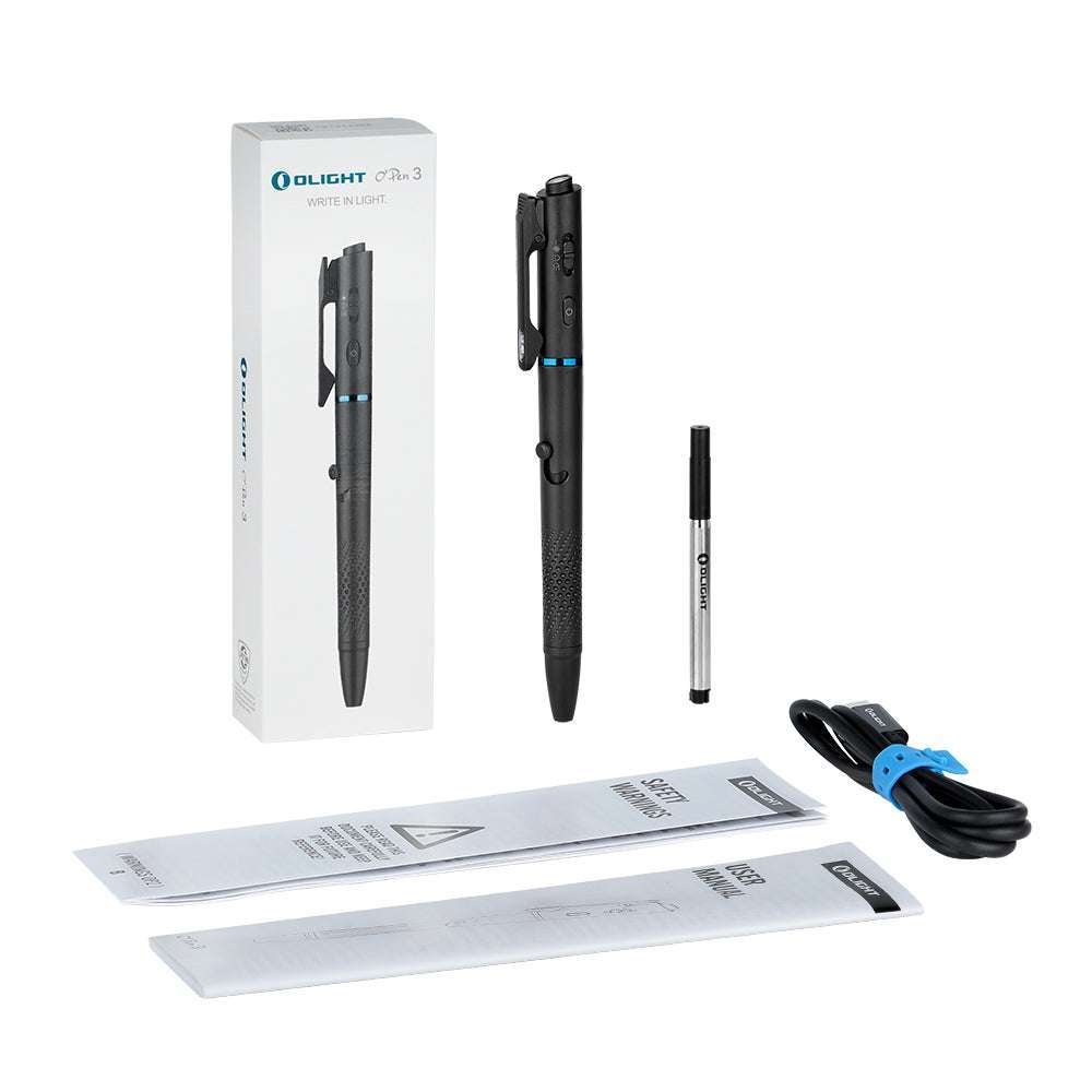 Olight O'Pen 3 | daudzfunkcionāls pildspalvas lukturis | 120 lm + zaļš lāzers