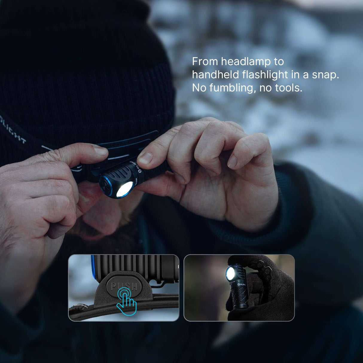 Olight Perun 3 Mini | uzlādējama galvas lampa | 1.250 lm