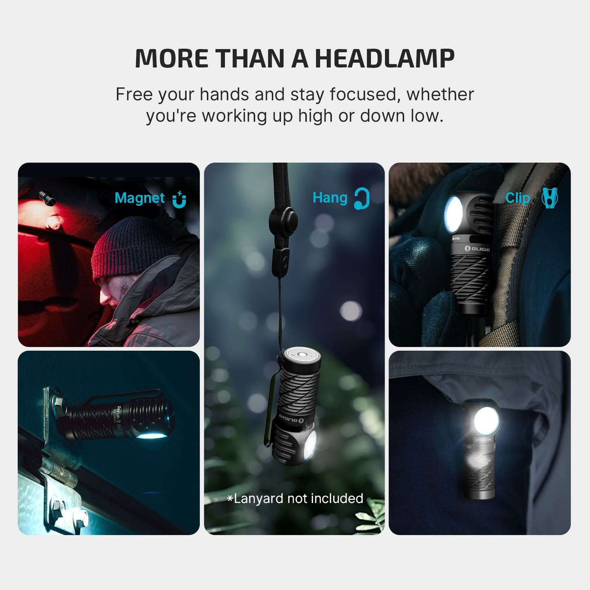 Olight Perun 3 Mini | uzlādējama galvas lampa | 1.250 lm